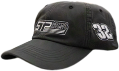 Cloth Curved Bill STP Motorsports Gray Hat