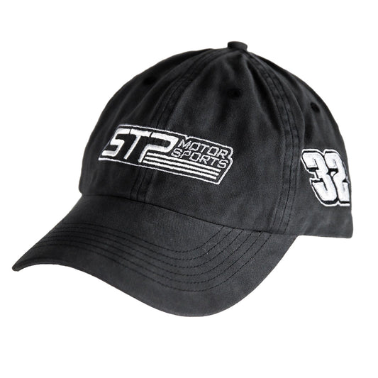 Cloth Curved Bill STP Motorsports Gray Hat